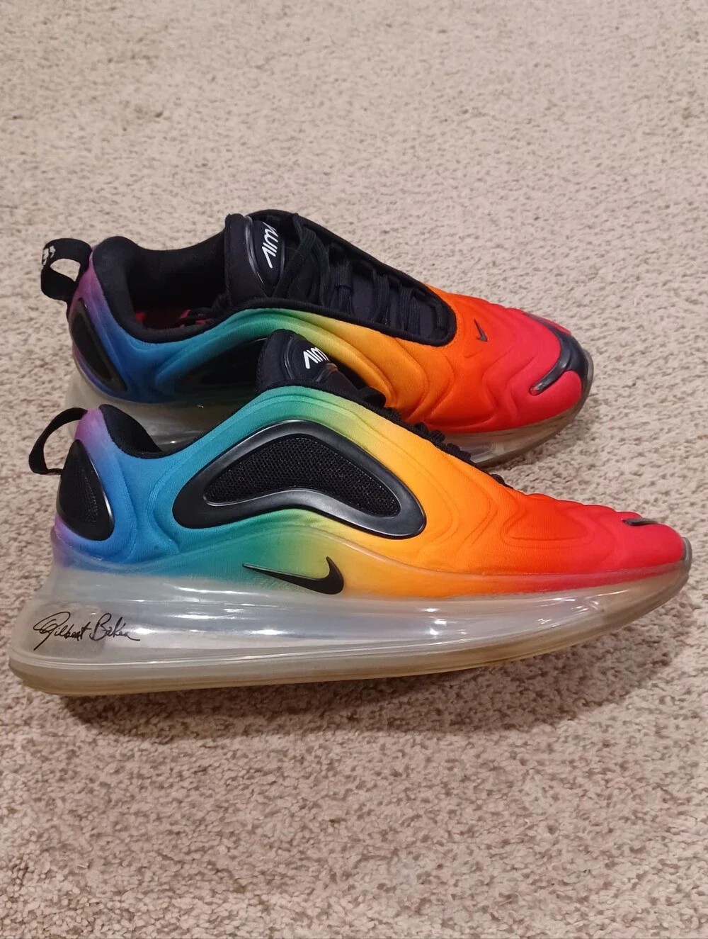 Nike Air Max 720 'Be True' (CJ5472-900) Vibrant Rainbow Design Womens Size 6.5